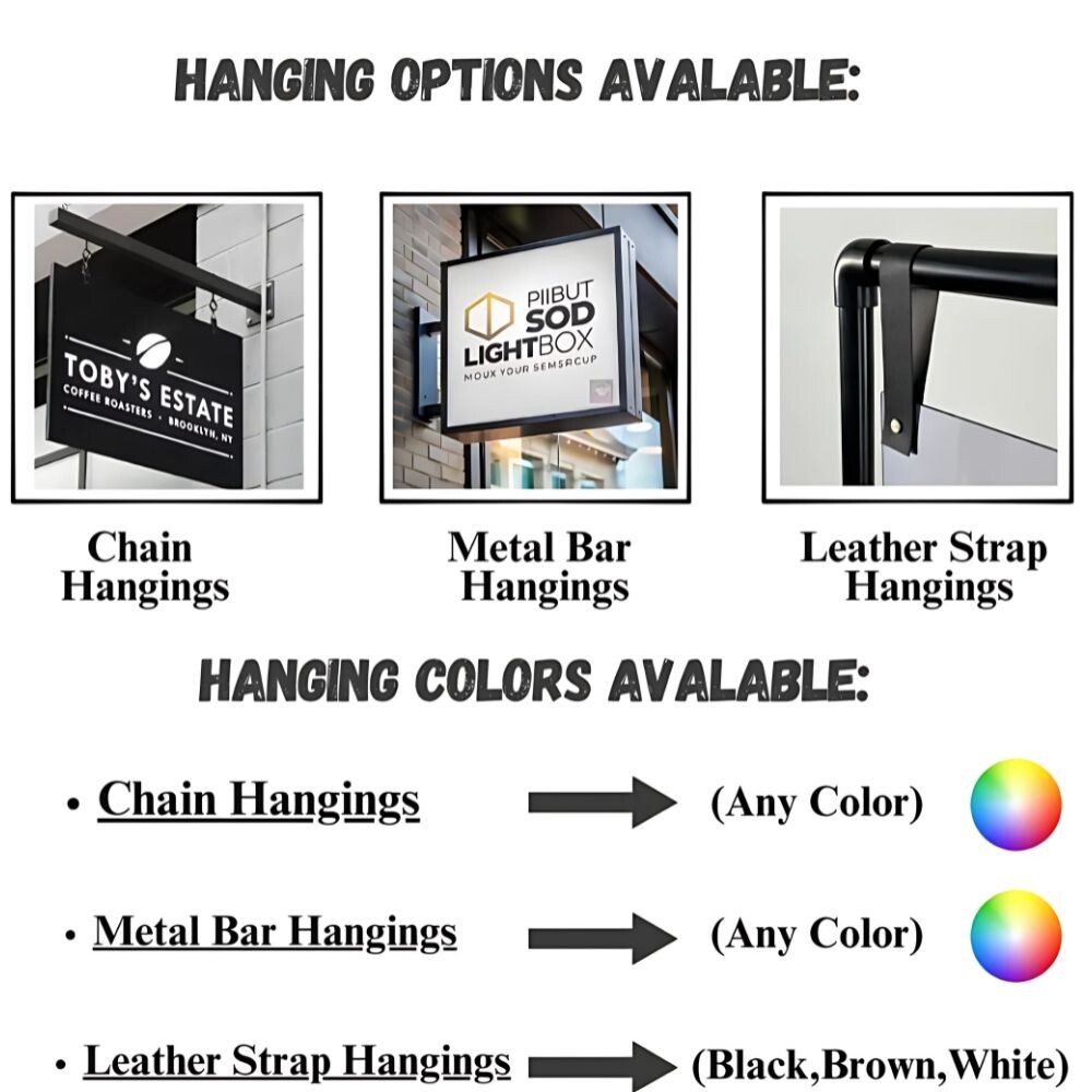 Double Sided LED Light Box Sign – Outdoor Illuminated Shop Advertising Sign