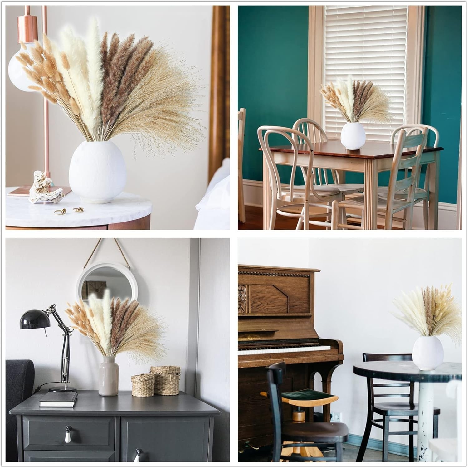 Versatile 100-Stem Dried Pampas Grass Arrangement – Perfect for Events & Decor