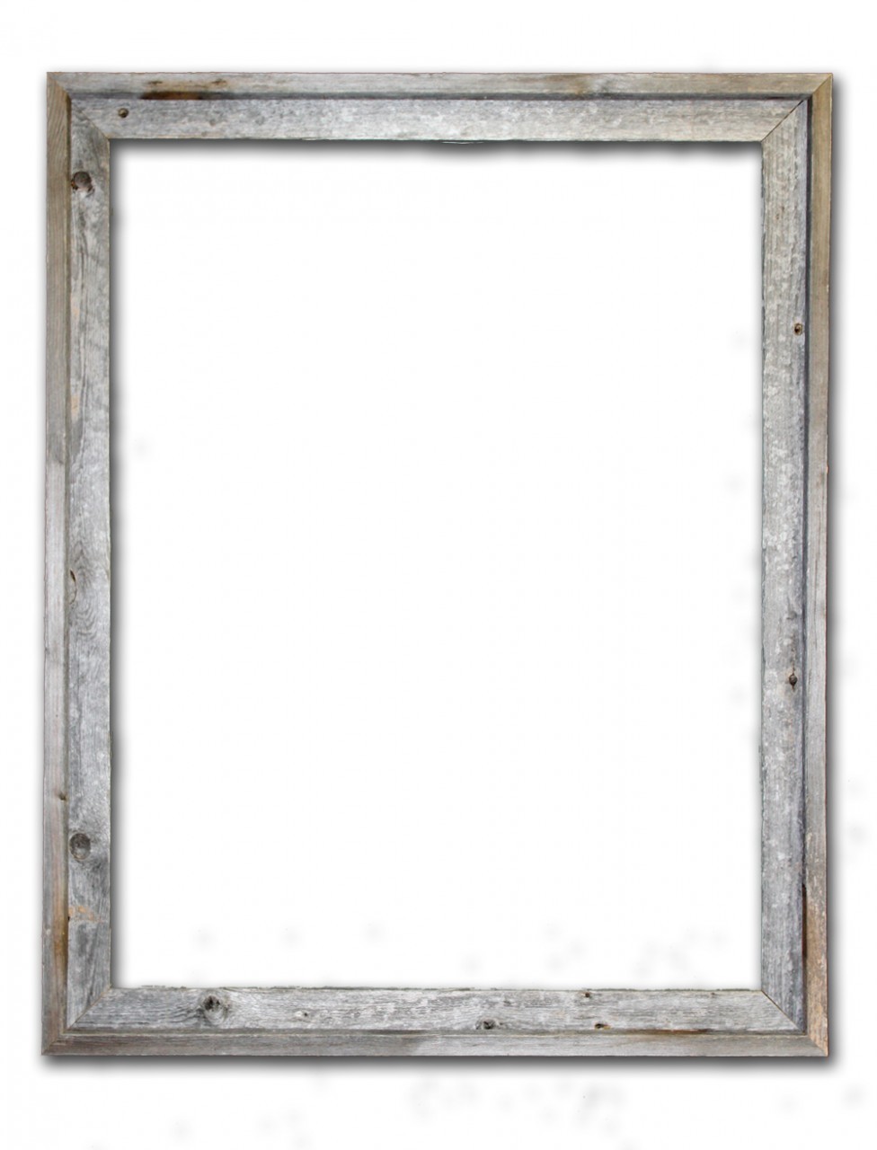 24×30 – 2″ Wide Signature Reclaimed Rustic Barn Wood Open Frame No Glass or Back