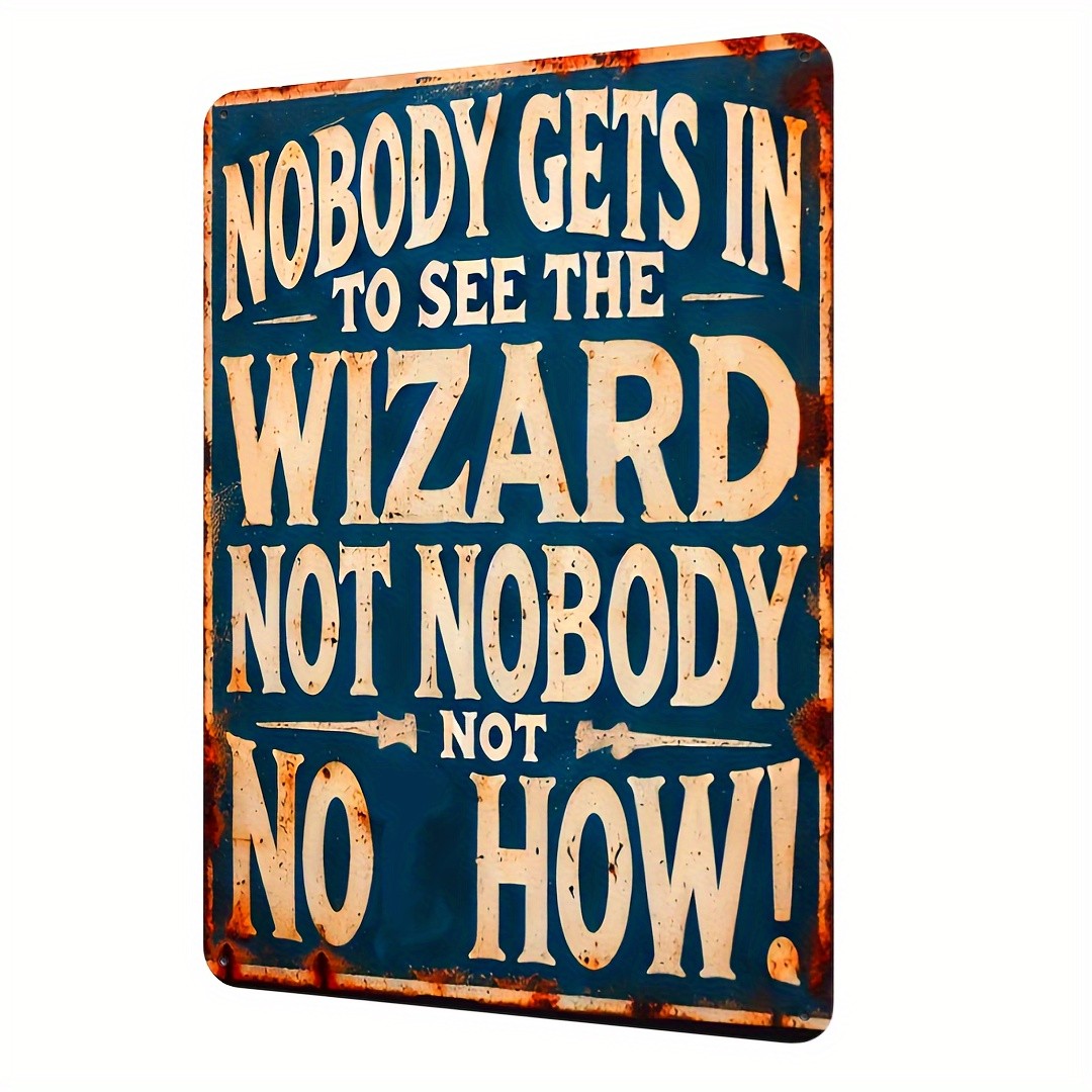 Vintage Wizard of Oz Metal Tin Sign Retro Movie Decor Man Cave Wall Art for Fans