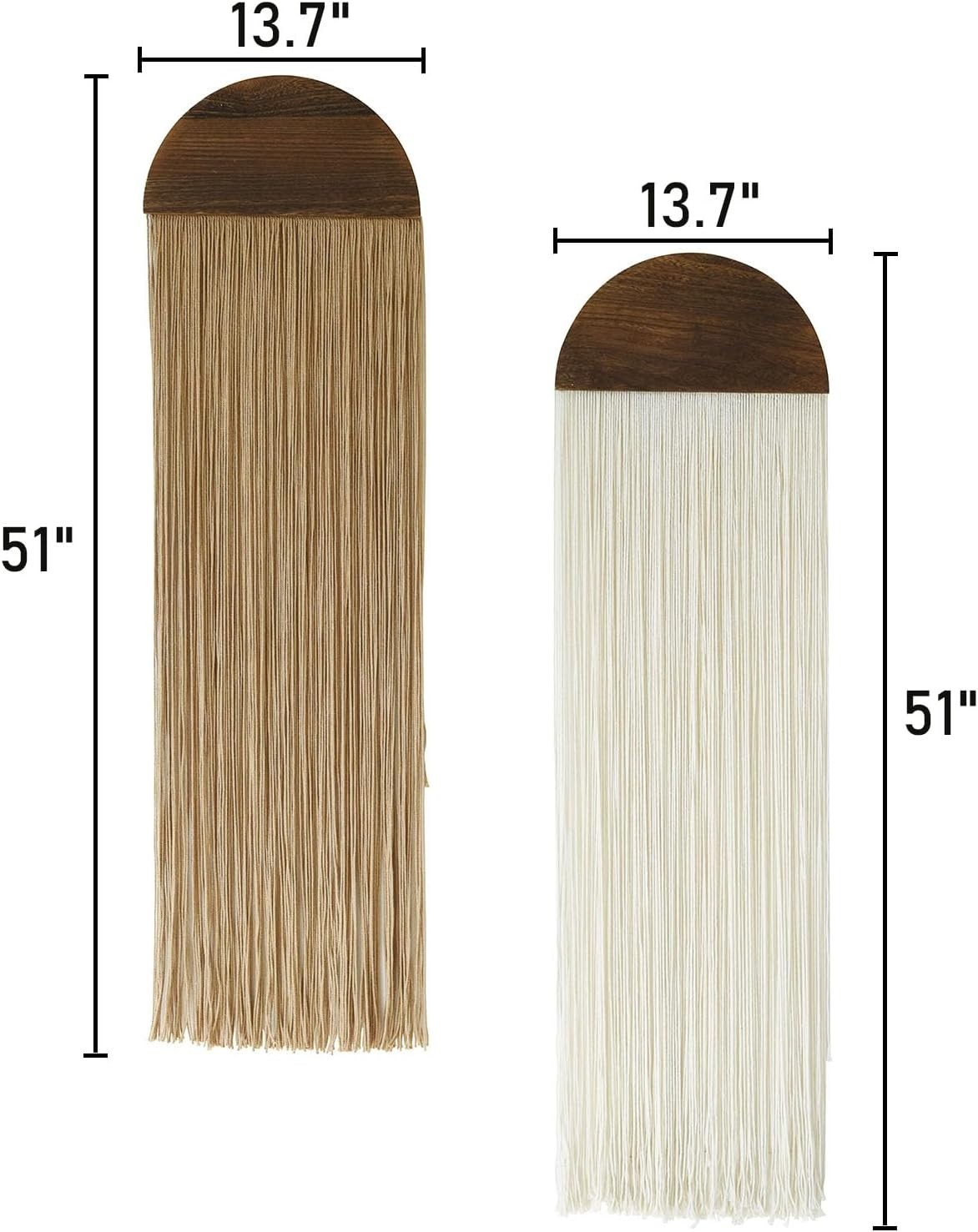 Macrame Wall Hanging Boho Wall Decor Handmade Macrame Art Tapestry 2PC Set