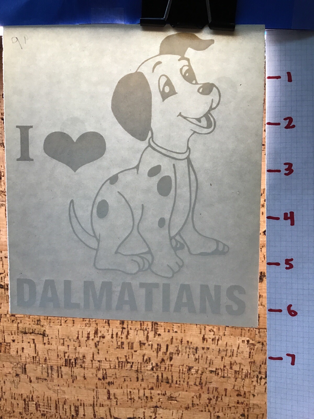 101 Dalmatians – White – Vinyl Transfer Decal – Y7-1.8I