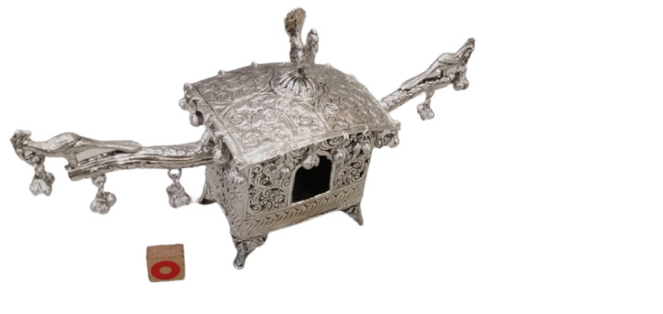 German Silver Wedding Doli Showpiece Hand Engraved Indian Decorative Gift Decor
