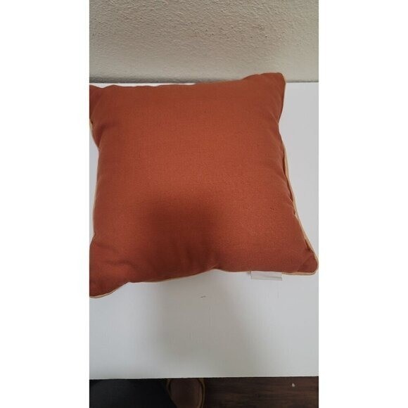 Decorative Bella Lux Geometric Throw Pillow 12″x12″ Embroidered Design Cotton &