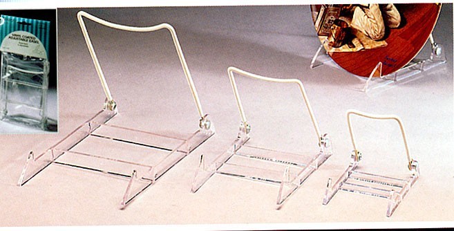 Set of 6 Vinyl Coated Adjustable Utility Collector Plate or Bowl Stands