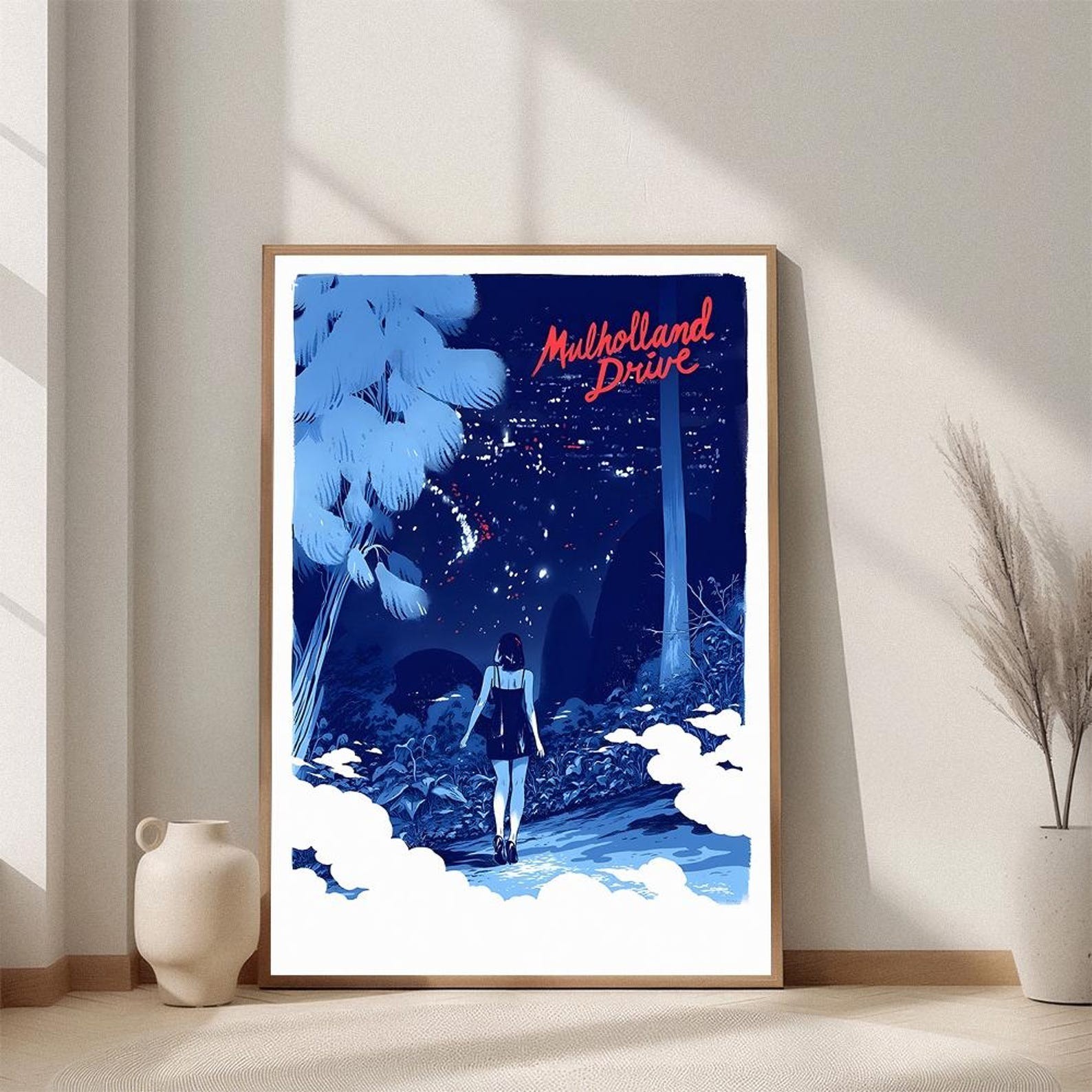 Mulholland Drive Movie Poster Print – David Lynch Neo-Noir Film Wall Art