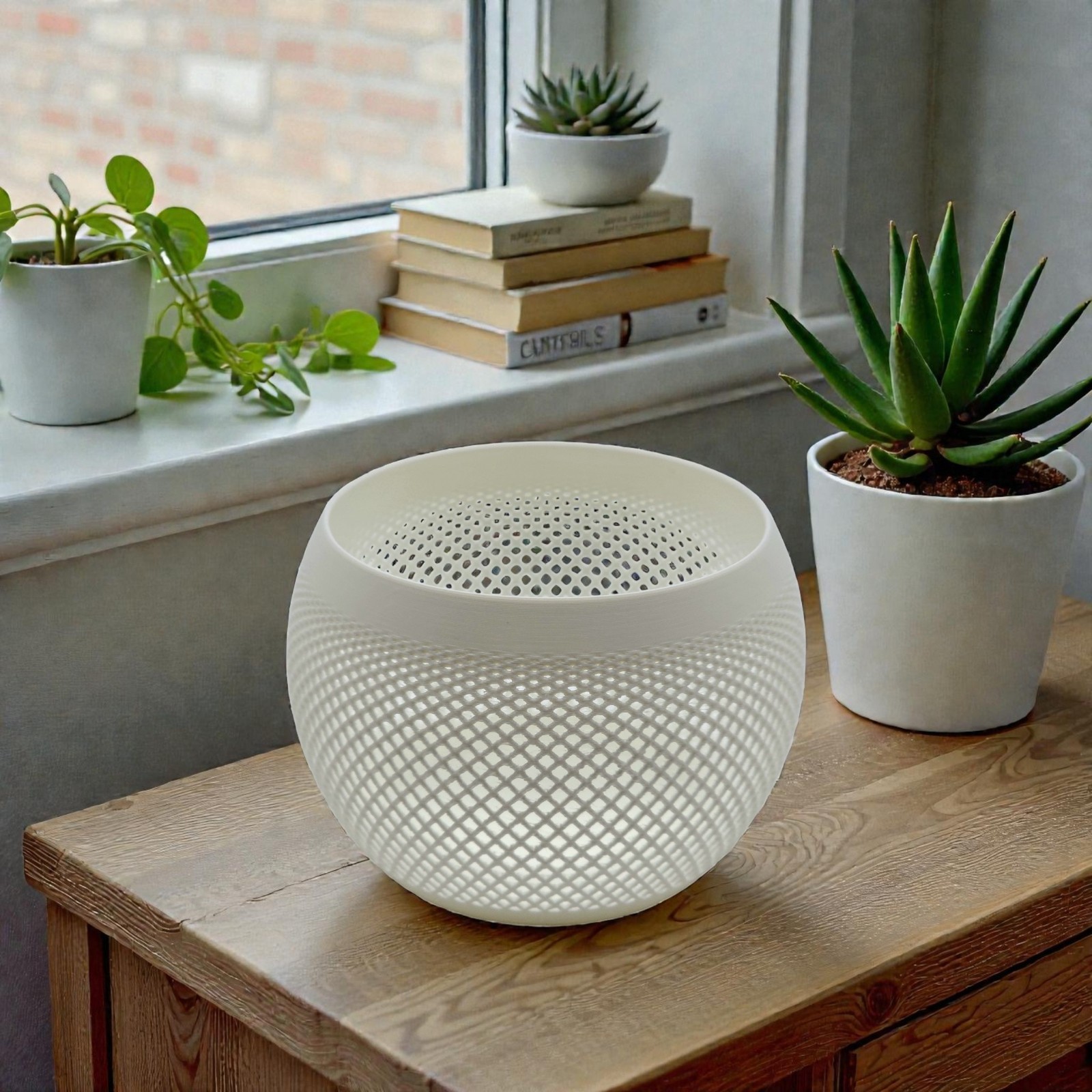 Modern Mesh Series 4-Piece 3D Printed Bowl & Vase Set – Handmade Home Decor