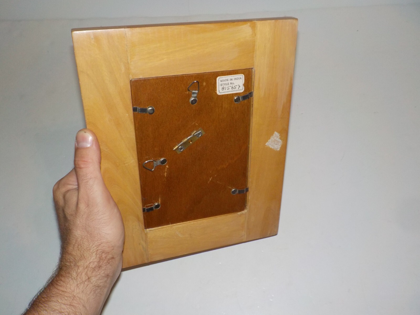Photo Frame Wood and Bold Riveted Brass Handmade In India 5×7