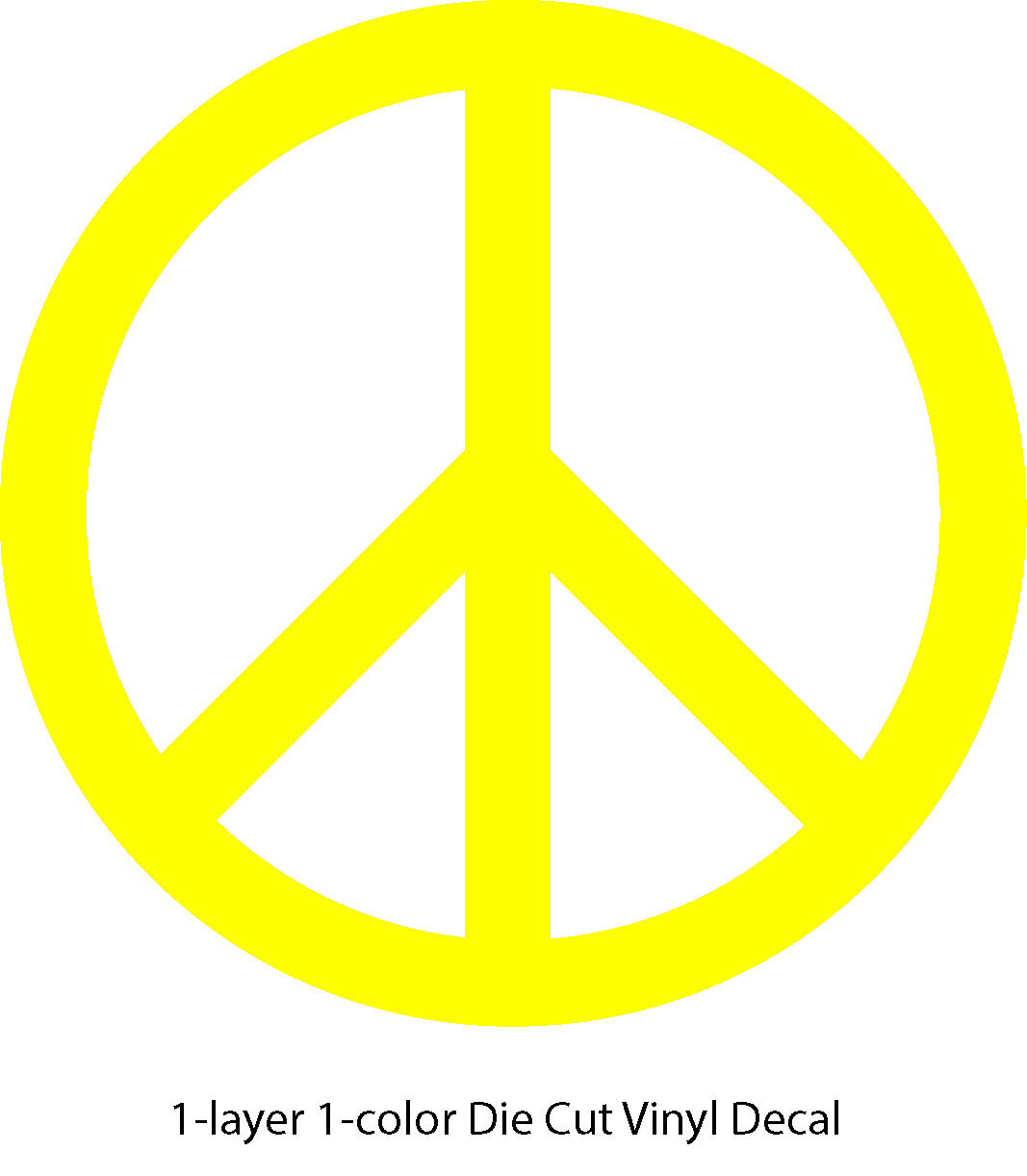 2″ – 24″ Peace Sign Die Cut Vinyl Decal Sticker – Made in USA Same Day Shipping