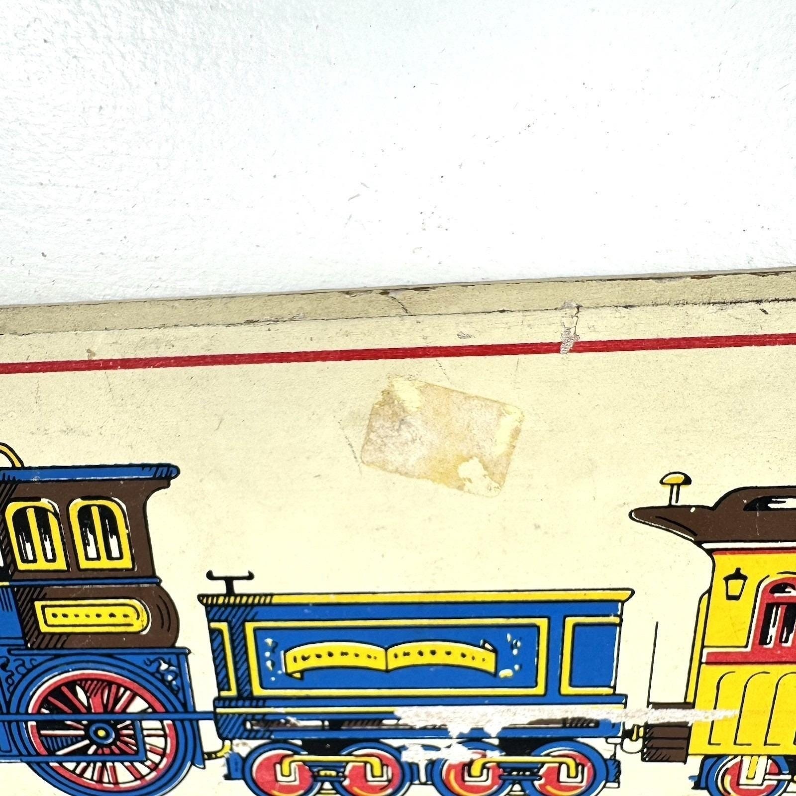 Vintage Train Wall Plaques Set Gen’l Washington 1836 Tiger Wood Railroad Decor