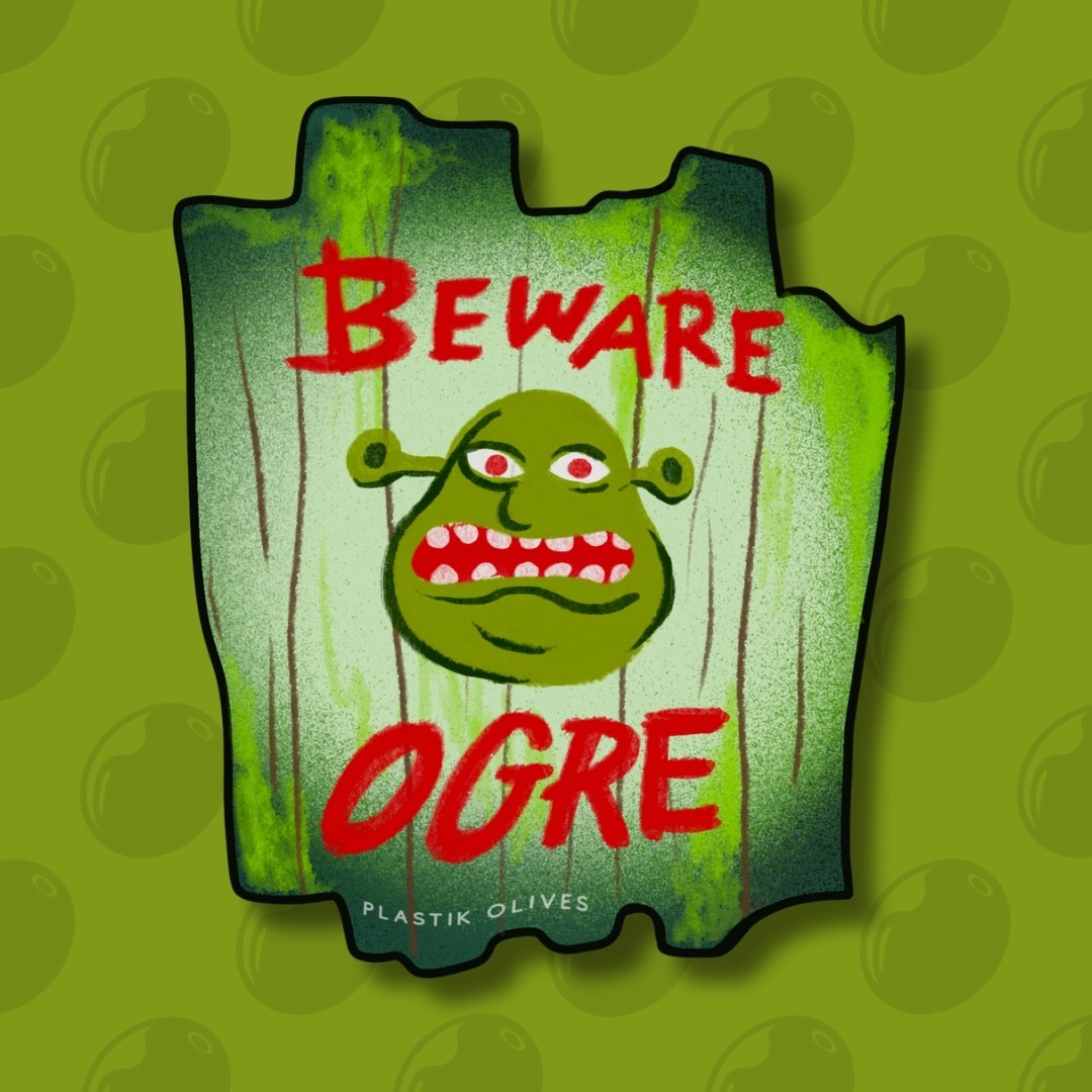 3 in. Shrek Beware Sticker