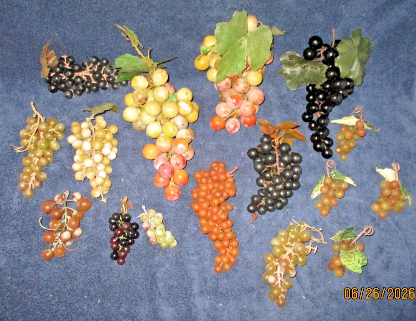 Vintage Rubber & Acrylic Grape Fruit Decor