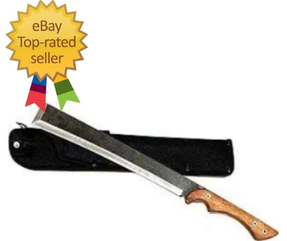 19.25″ Machete Knife Japanese NATA Tool Style – 440 Stainless Steel Full Tang…