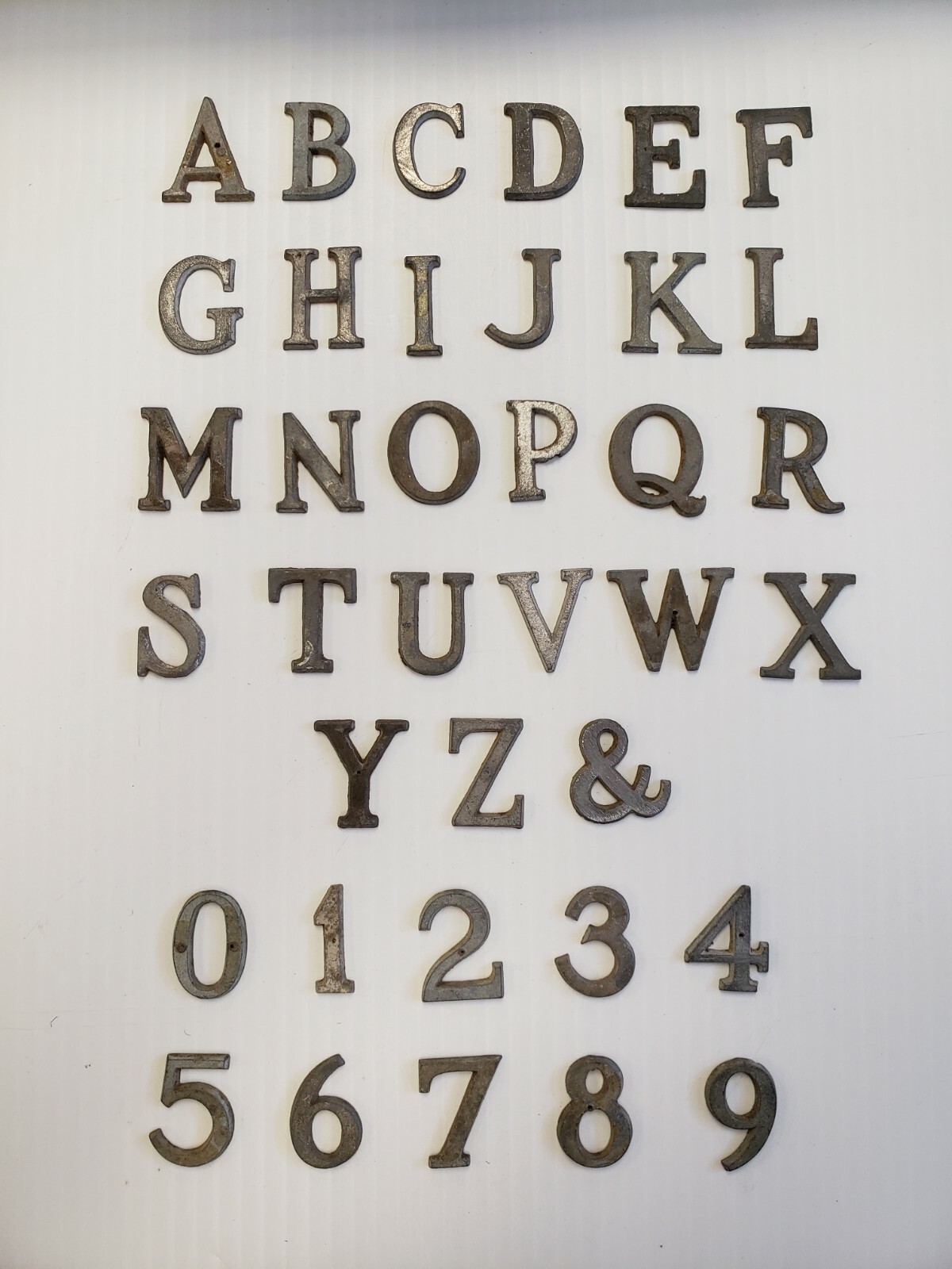 Metal Letters and Numbers 1 inch long Roman Font price per letter*