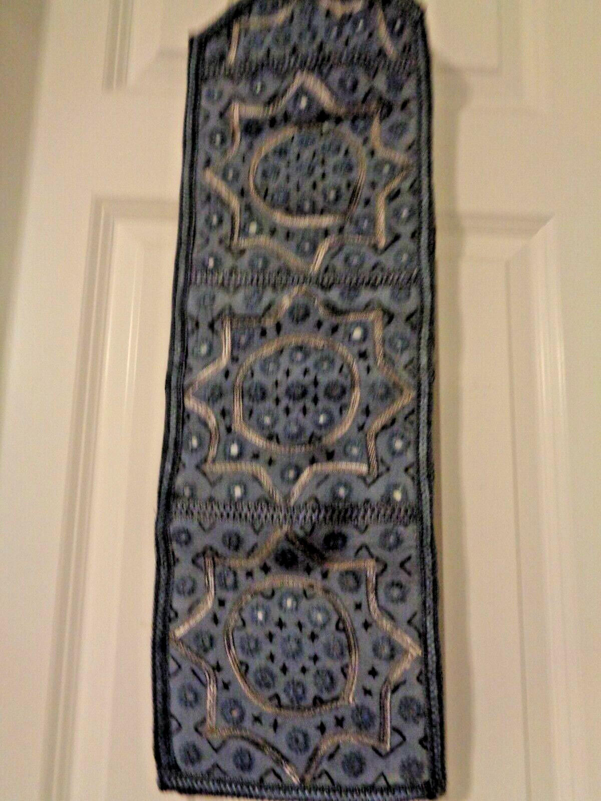 Handmade Indian/Pakistani Mirror Embroidery 3 slots Letter Holder Wall Hanging