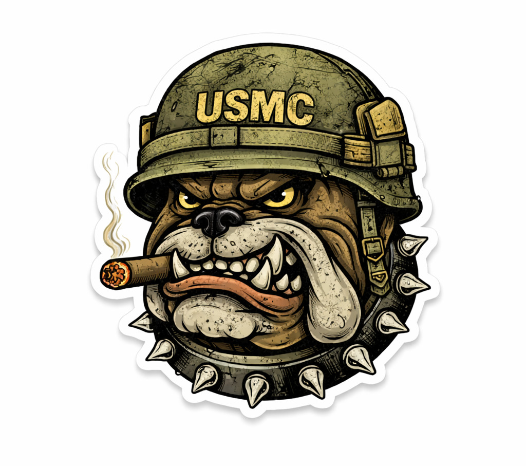 US Marine Corps Style Sticker Decal Veteran Military USA Flag Seal 13