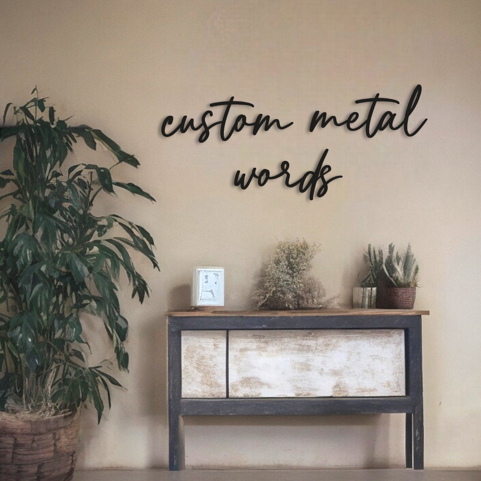 Custom Metal Word Sign,Personalized Name or Text, Wall Decor & Housewarming Gift
