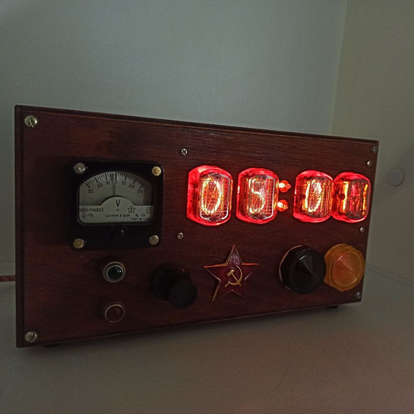 Metro 2033 Game Nixie Tube Table Clock with IN-12 Tubes Steampunk – Apocalypse