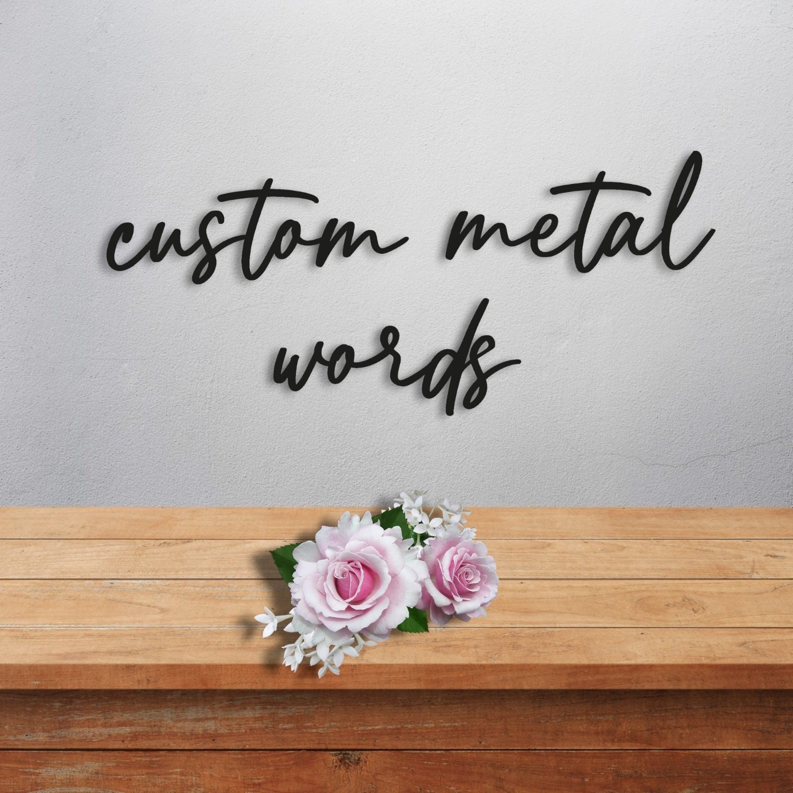 Custom Metal Word Sign,Personalized Name or Text, Wall Decor & Housewarming Gift