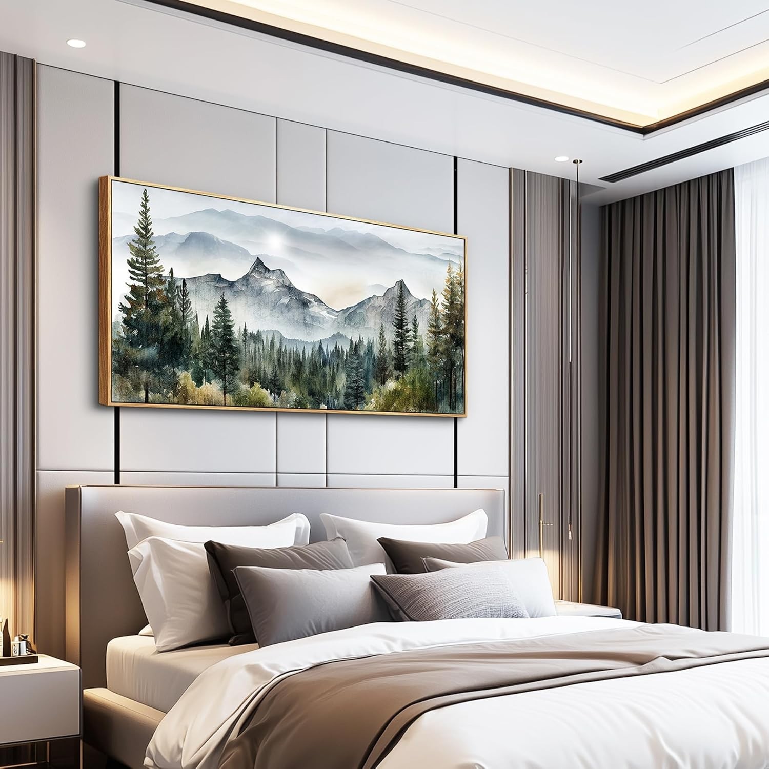 Wood Framed Wall Art For Living Room Large Wall Decor For Office Bedroom Pict…