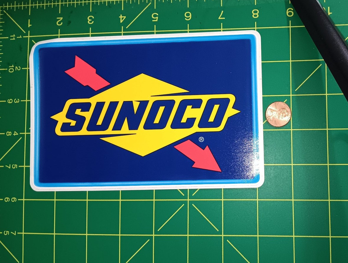 Blue Border Sunoco Sticker Decal Old Stock Original Vintage