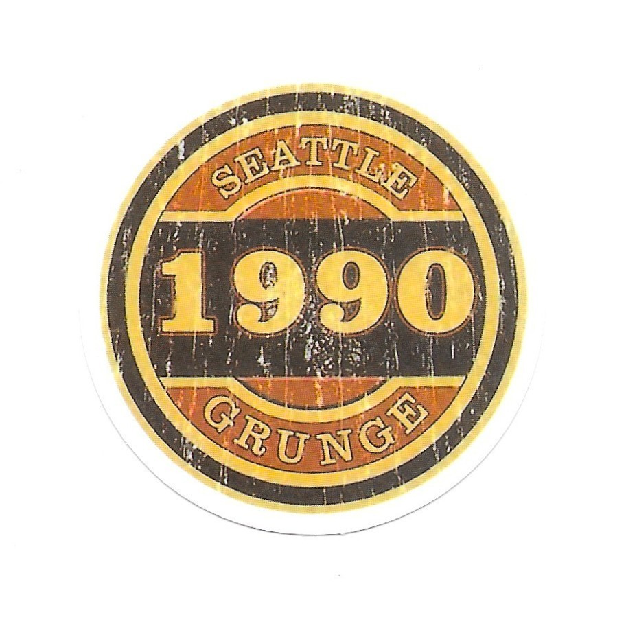 Seattle 1990 Grunge Vinyl Sticker Vintage Retro 90s Alternative Music Rock Decal