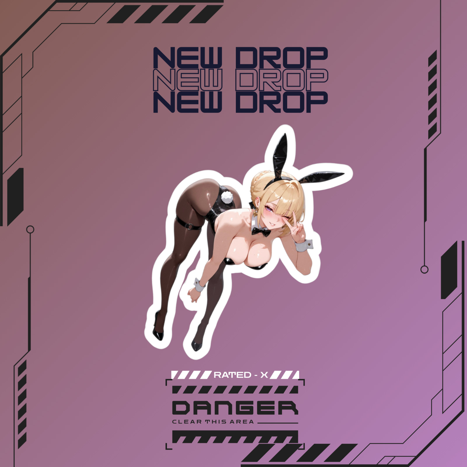 Bunny Girl Evelyn | Zenless Zone Zero | Anime Girl Waifu Sticker Decal