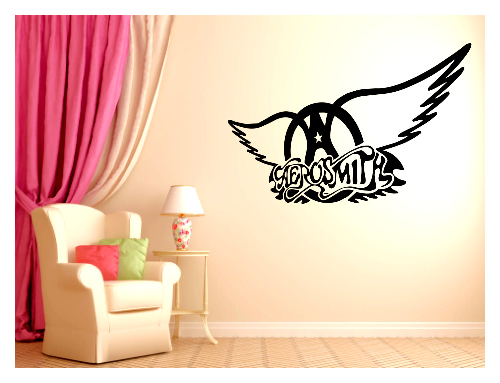 AEROSMITH LOGO #2 vinyl wall art sticker decal 33×22″ Your Choice Of color