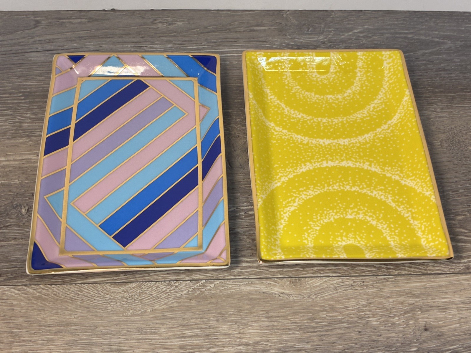 Jonathan Adler – Rectangle Trinket Trays – Vapor Yellow – + scala lavender lot 2