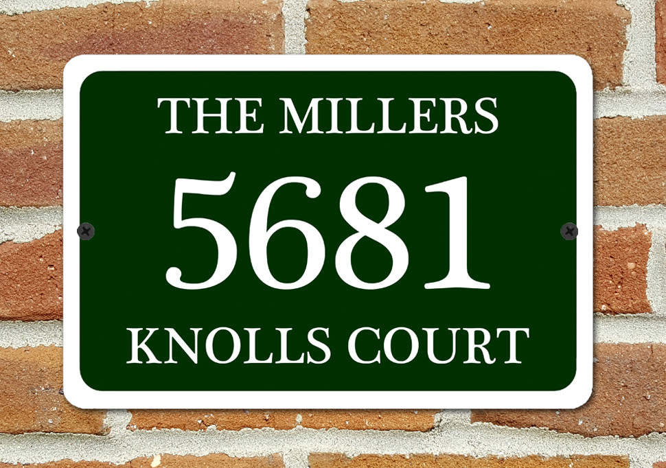 Customized House Number Plaque Aluminum Metal 12″ x 8″ Home Address Sign