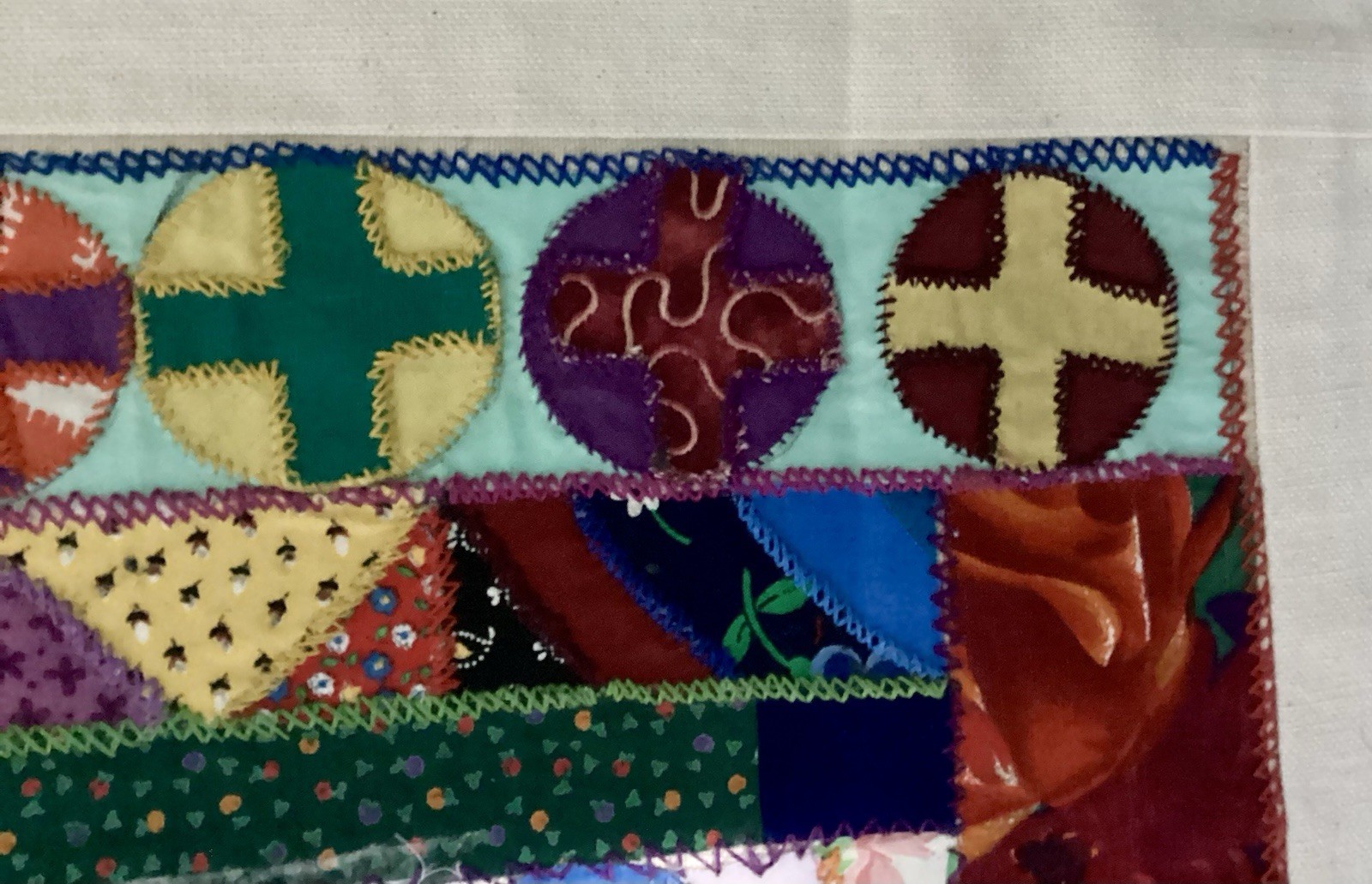African Wall Art appliqué & Embroidery Patchwork Tapestry 20×29 Inches