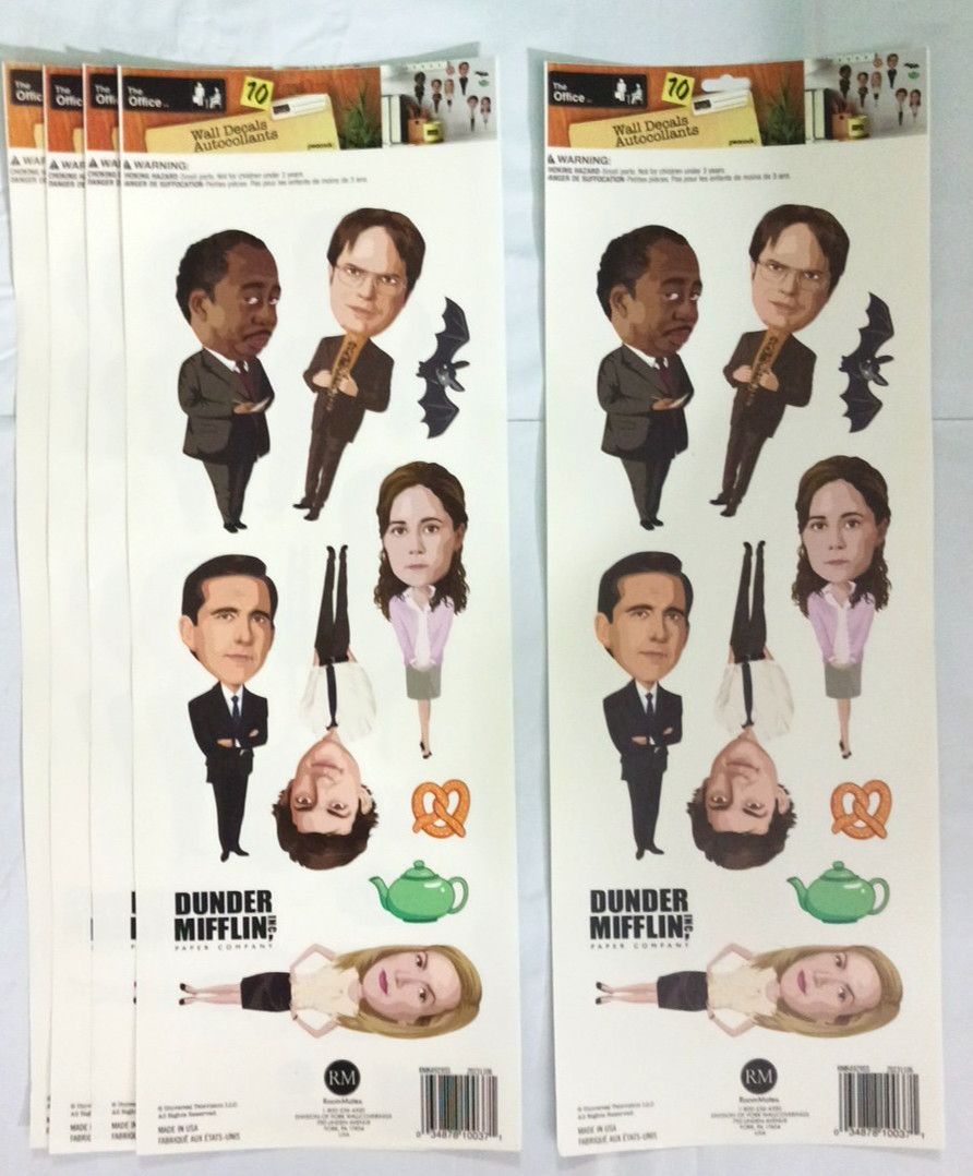 The Office Wall Decal Stickers. 5″ tall people. tea pot, pretzel. 5 or more. New
