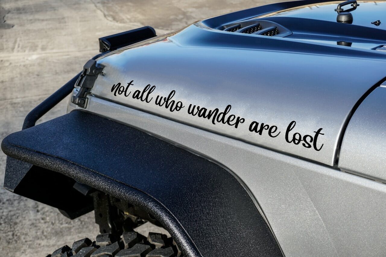 Not All Who Wander Are Lost Vinyl Decal V4 | Wanderlust Travel | Die Cut Sticker