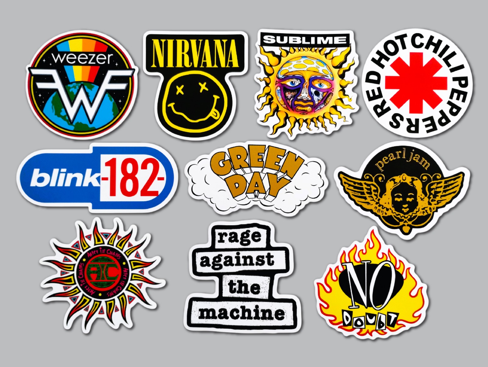90’s Alternative Vinyl Lot Pack (10 Stickers) SET 1 sublime nirvana blink 182