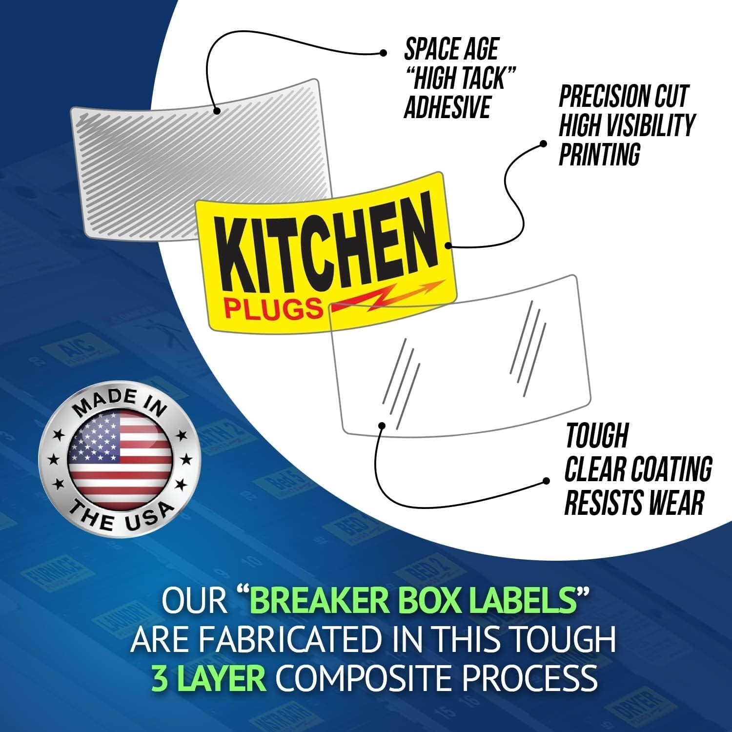100 AMP CIRCUIT BREAKER LABEL SET – 170 Circuit Decals 20 CIRCUIT DIRECTORY