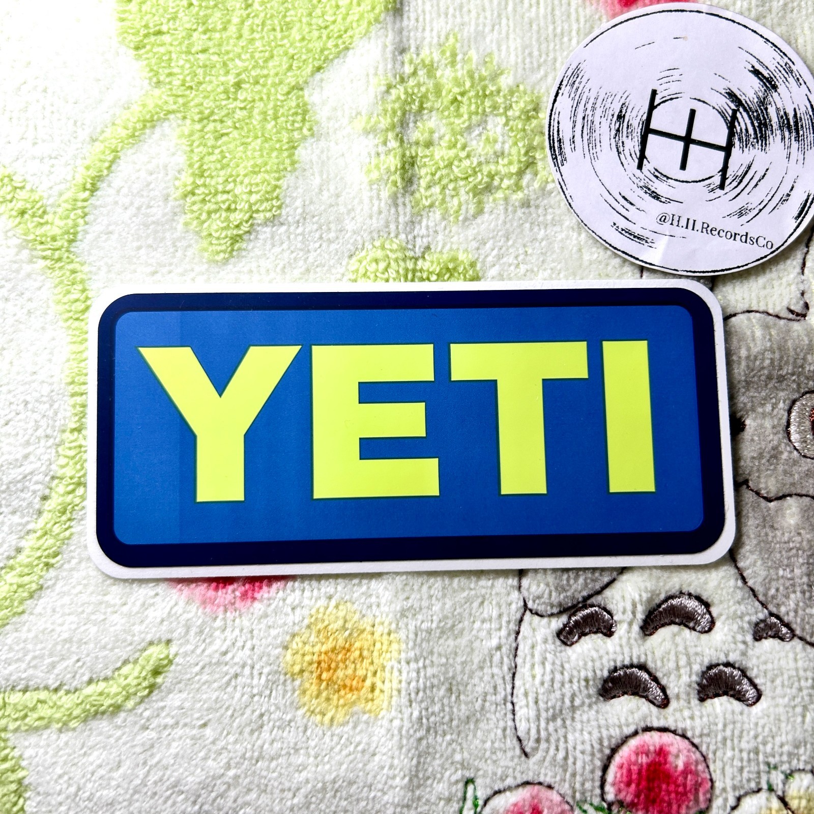 Yeti Official Sticker Decal Cooler Tumbler Outdoors Brand | 4″ Matte Green Blue