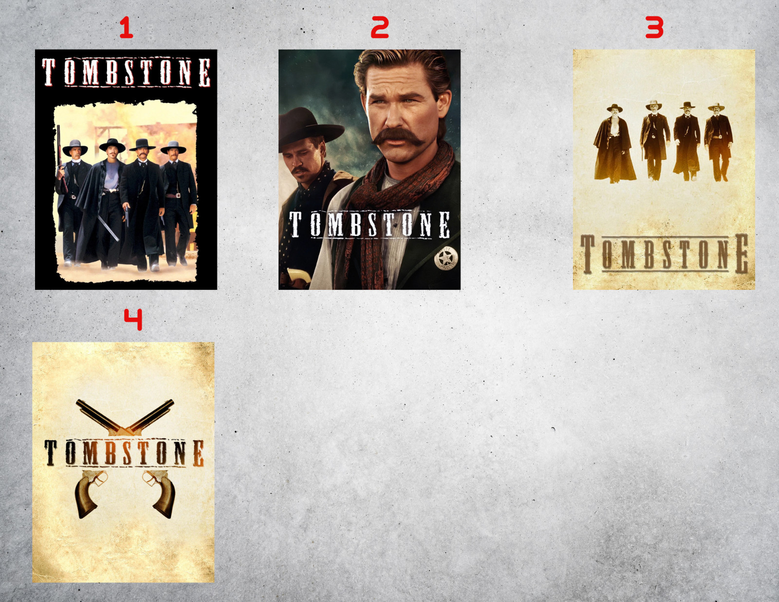 Tombstone 90’s Western Movies Wall Collage Poster Prints