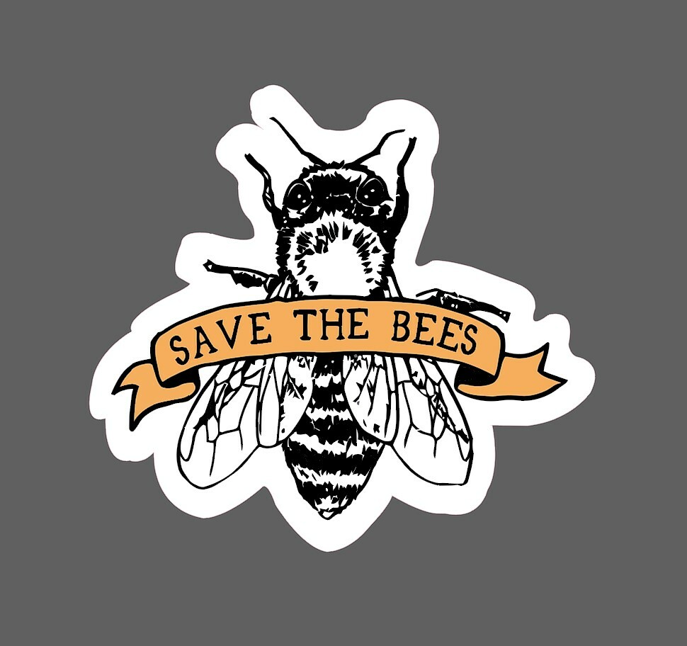 Save the Bees Sticker Waterproof – Buy Any 4 For $1.75 Each Storewide!