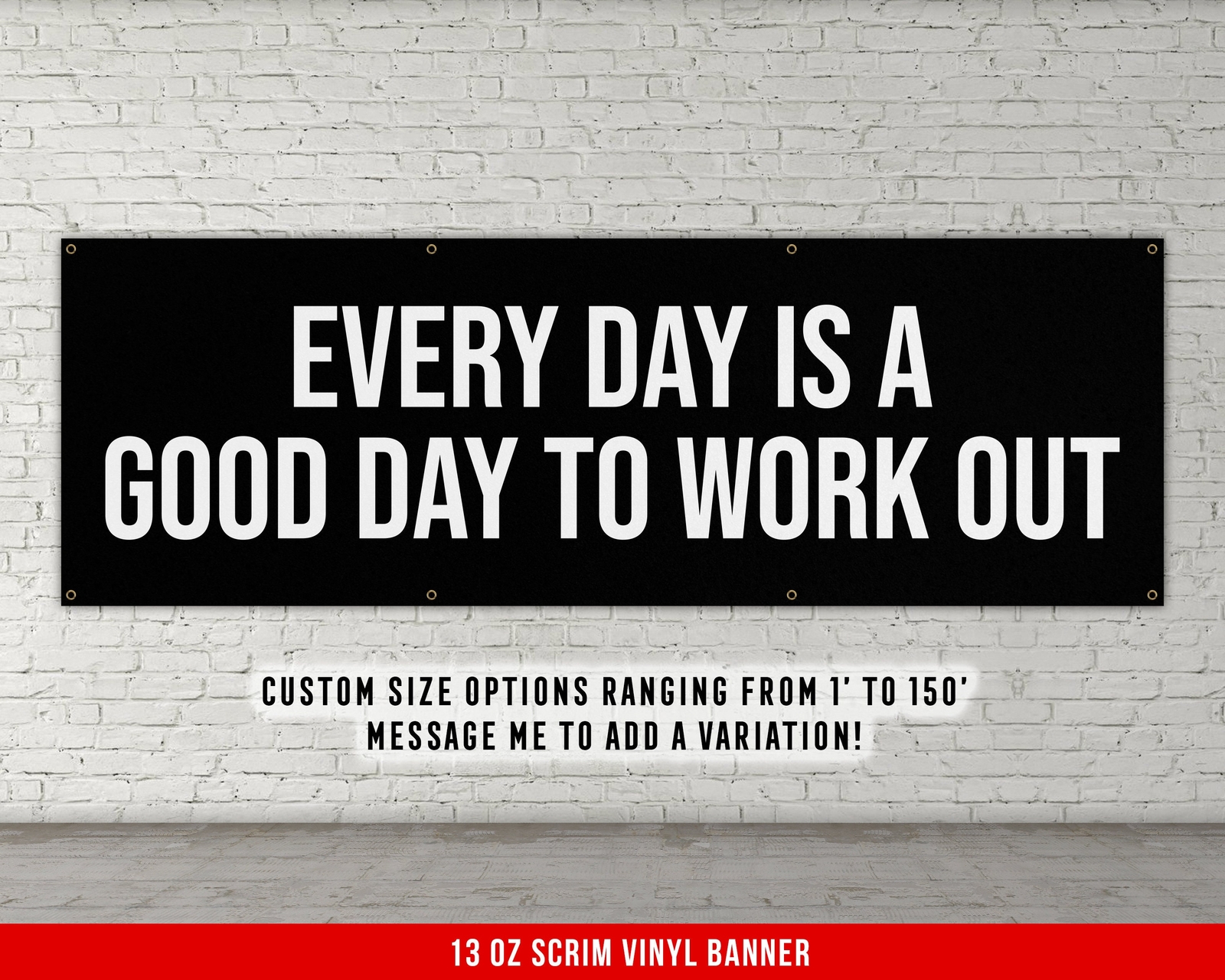 Motivational Gym Banner – Inspirational Wall Art for Weightlifting