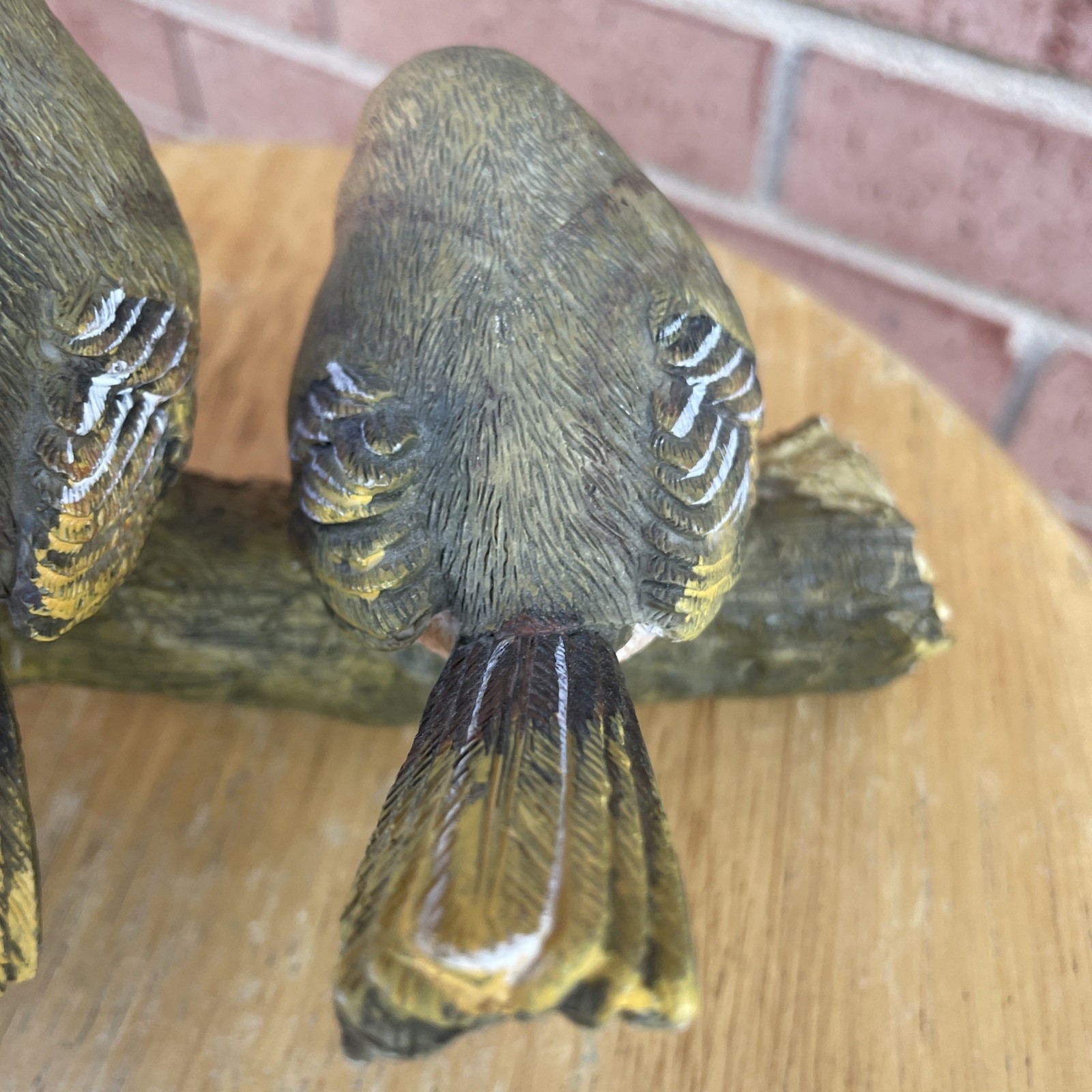 Polyresin 4 Love Birds Sitting On Tree Branch Figurine Home Decor Resin Spring