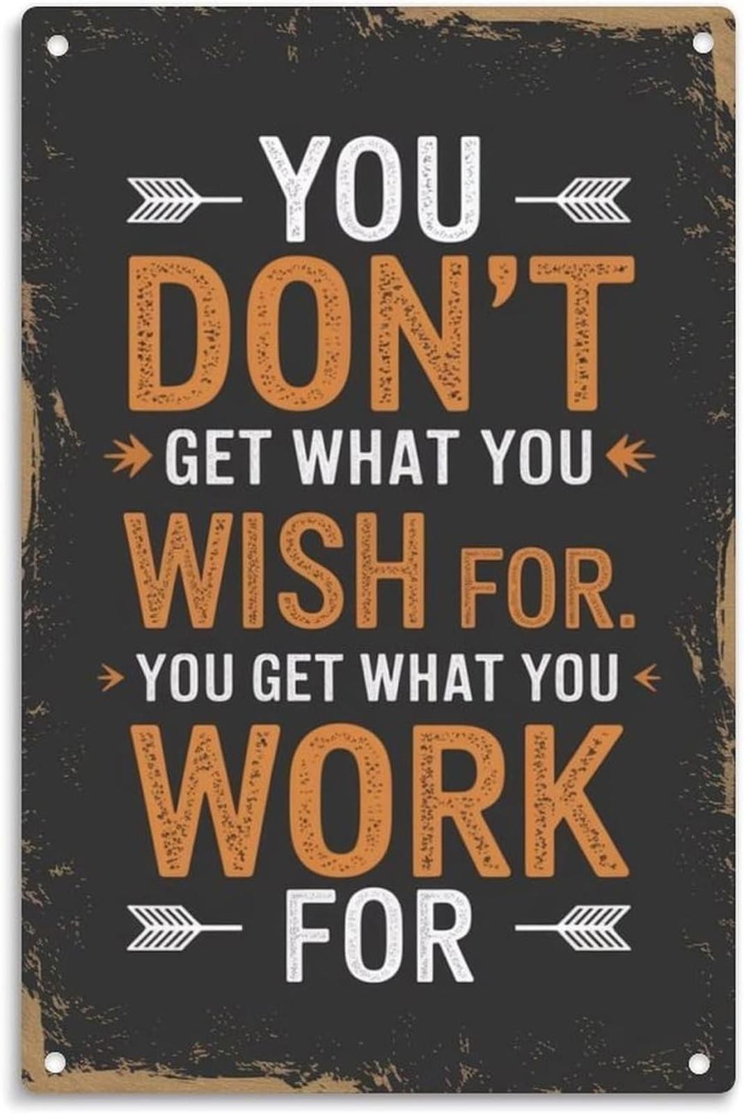 Motivational Metal Sign Aluminum 8×12 Inch Funny Inspirational Wall Decor