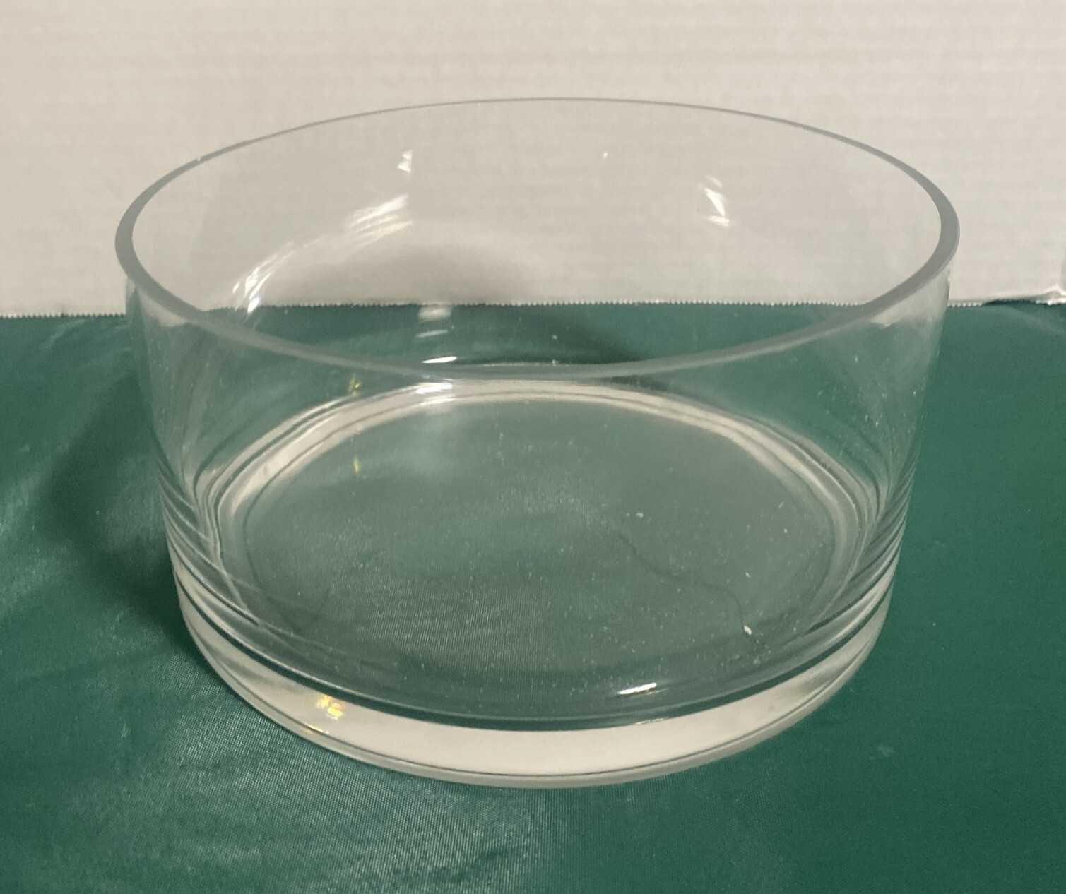 Wide Glass Cylinder Vase, 4″ Tall x 8″ Wide Flower Glass Vase, Cylinder Glass