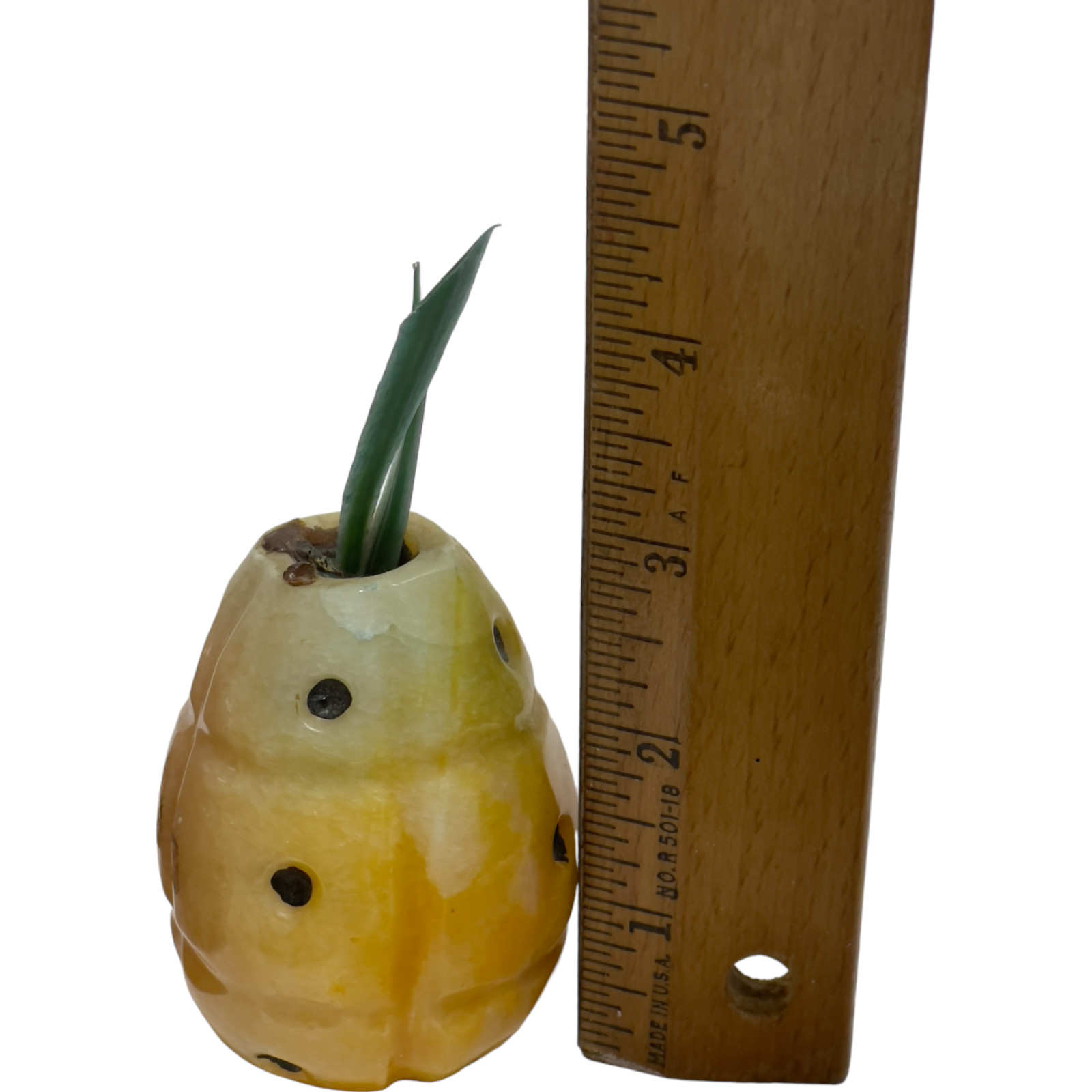 Vintage Alabaster Italian Stone Fruit Lot Of 7 Pieces Mango Pear Pineapple Peach