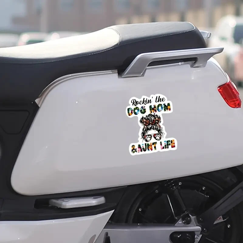 Dog Mom And Aunt Life Vinyl Decal – 5″x6″ – for Cars, Laptops, and More