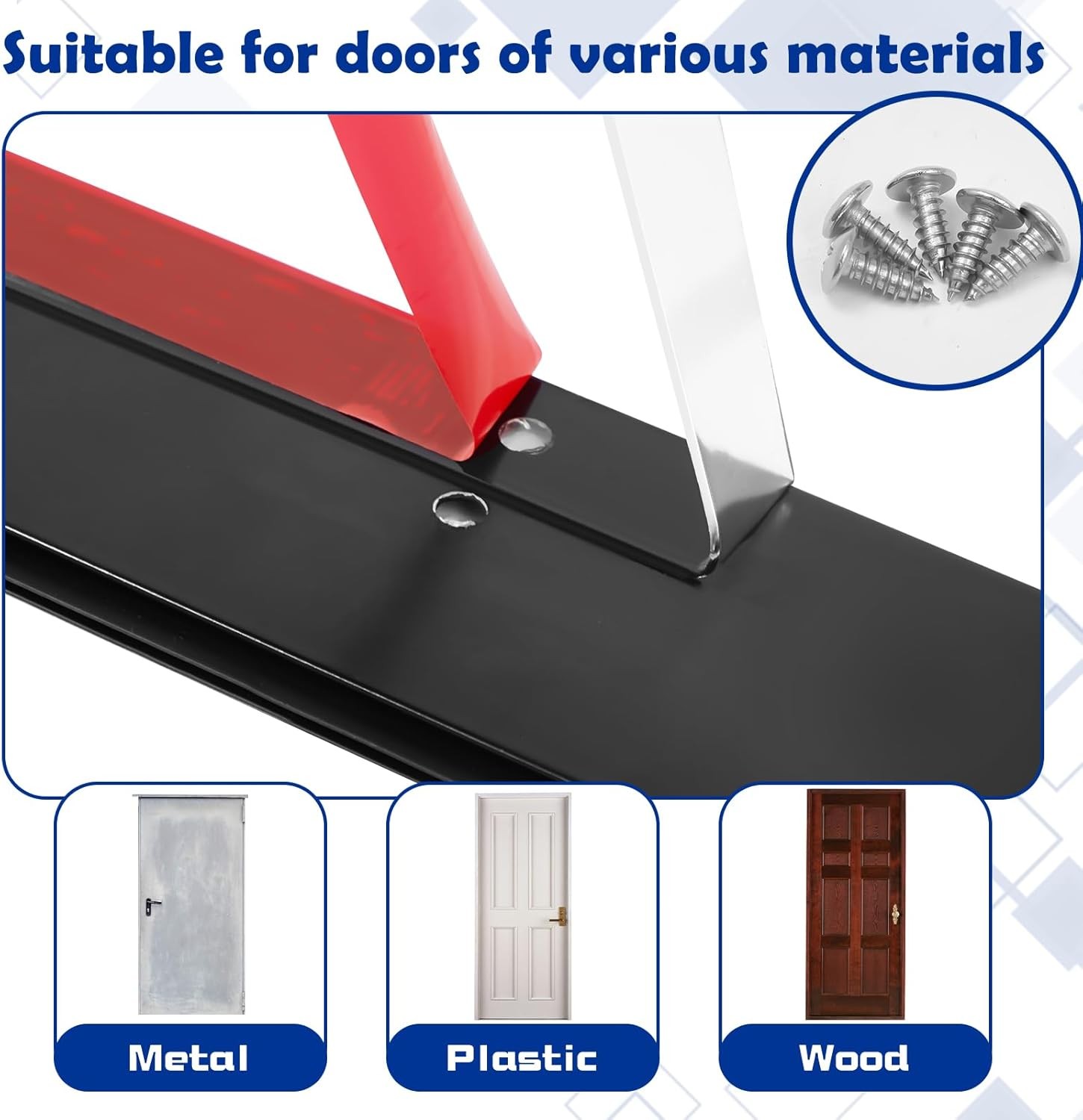 Gisafai 2pc 39in Metal Door Draft Stopper Sweep Aluminum Mouse Pest Seal