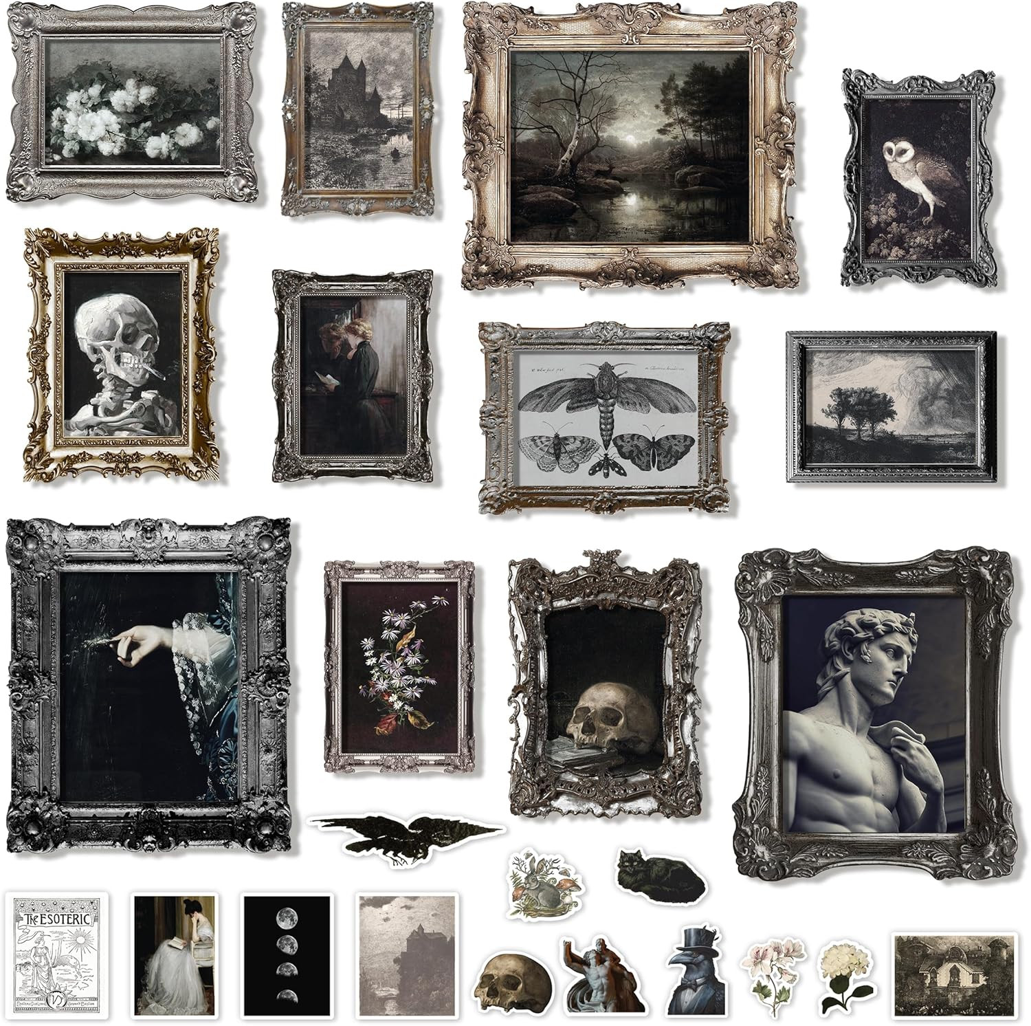 Dark Academia Decor – Gothic Home Decor Aesthetic, Dark Academia Wall Art, Creep