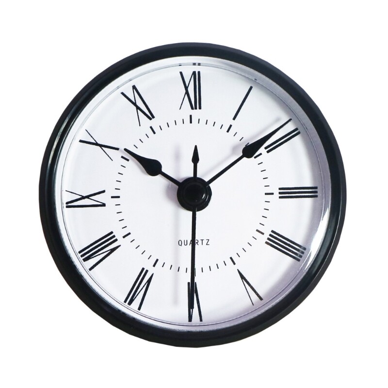 70mm Round Clocks Head Insert Roman/Arabic Number Small Desk Clock Home Decor