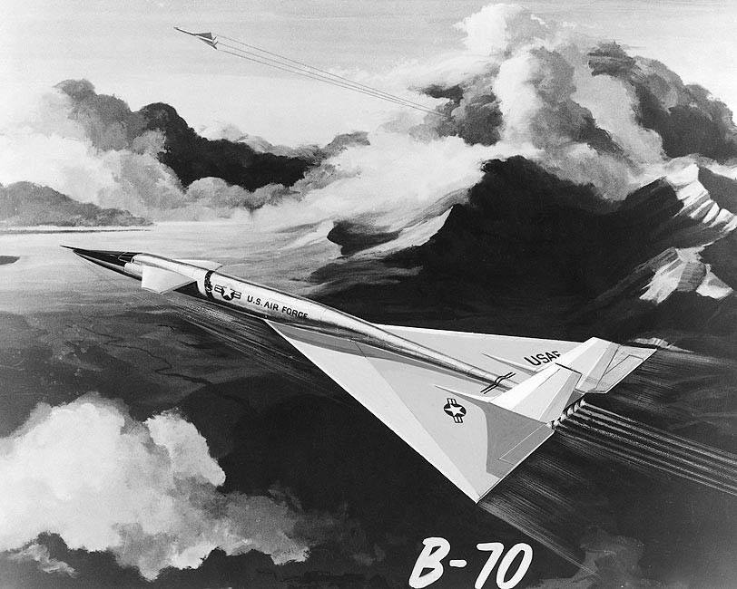 PAINTING OF TWO XB-70 AIRCRAFT IN FLIGHT PHOTOGRAPH PHOTO PRINT