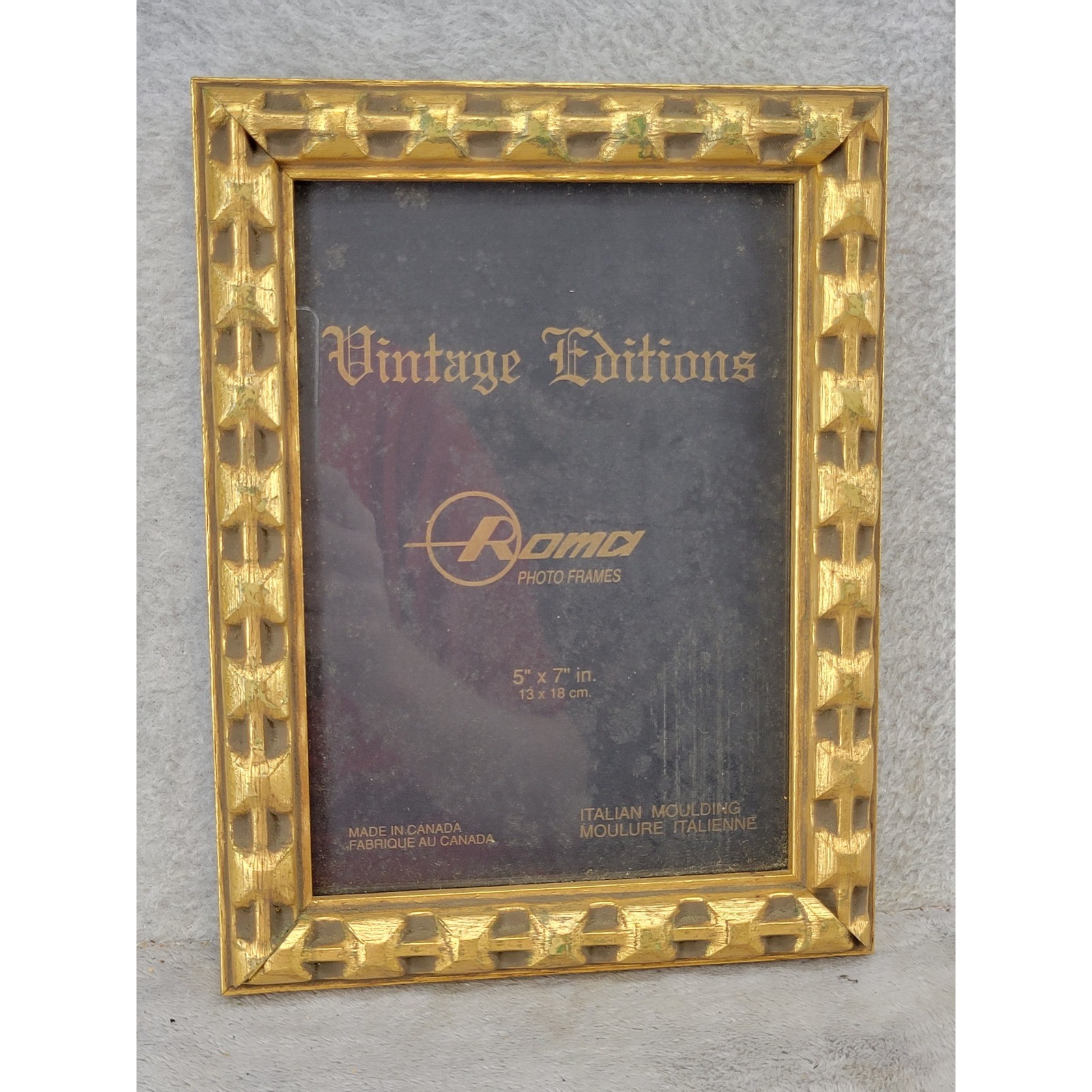 Roma Vintage Editions Gold Ornate Photo Frame 5×7 Italian Moulding Made Canada