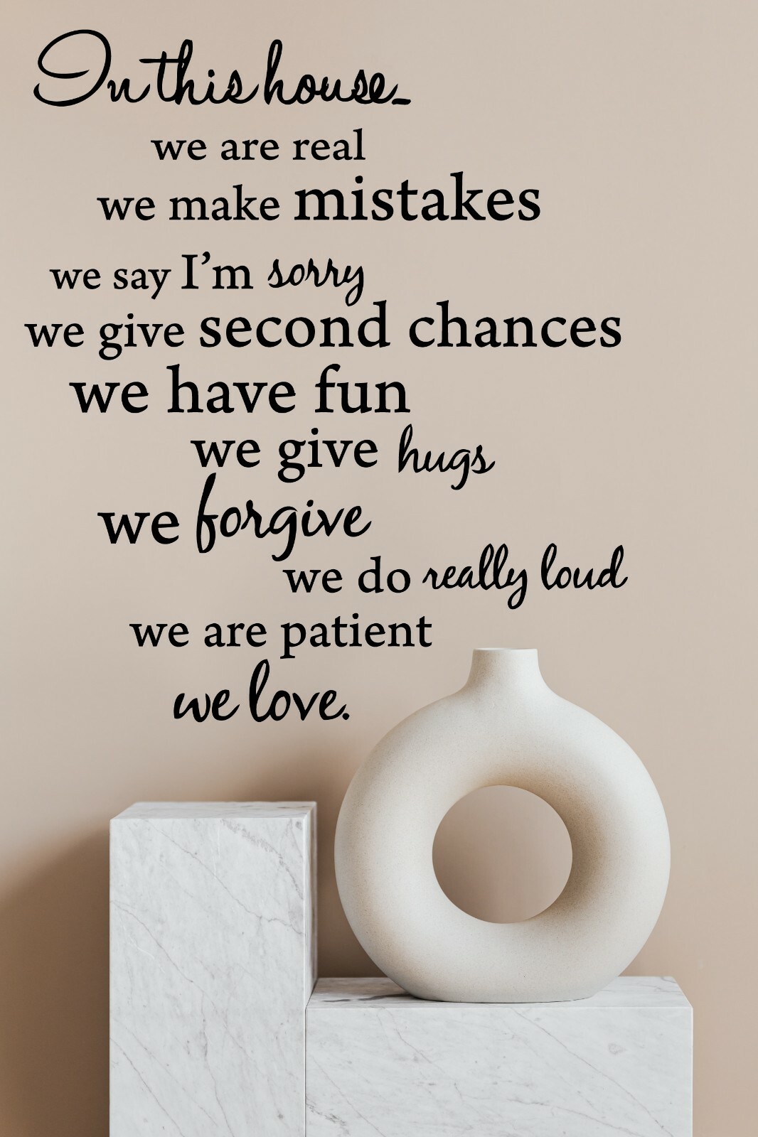in This House Wall Art Vinyl Decal Vinyl Wall Art Inspirational Quotes Saying